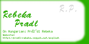 rebeka pradl business card
